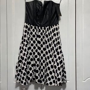 Ella Moss Strapless leather bodice  dress S NWT